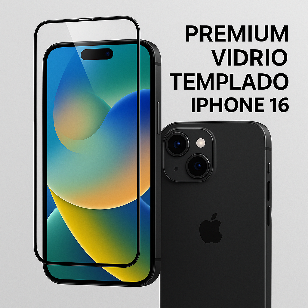 VIDRIO TEMPLADO PREMIUM IPHONE 16 